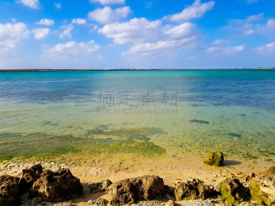 日本,斗篷,冲绳县,天空,美,水平画幅,沙子,无人,夏天,户外