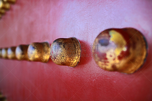 饰钉,故宫,北京,门,过时的,中国,古董,红色,金属制品,夹板