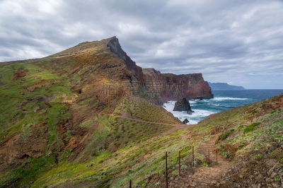 小路,火山地形,徒步旅行,自然美,马德拉群岛,圣洛伦索堡,穿孔的,马德拉,水平画幅,山