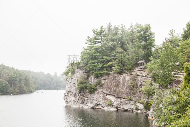 New Paltz in a foggy day