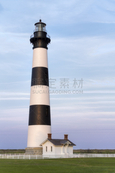 博得岛,灯塔楼,博得岛灯塔,老马海滩,海特瑞斯角,外海岸,灯塔,航海设备,北卡罗来纳,垂直画幅