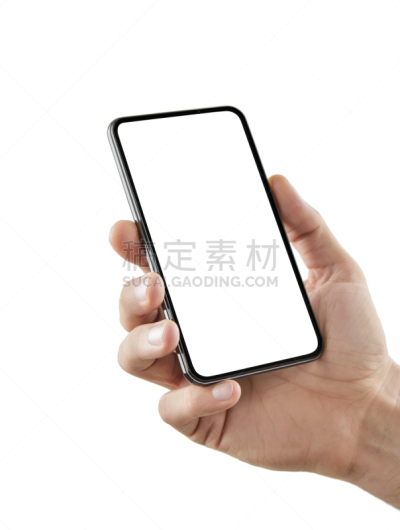 手,白色,空白的,智能手机,分离着色,成年的,男性,男人,白色背景