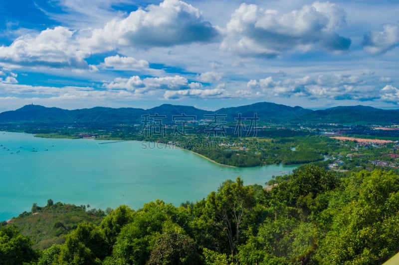 普吉岛,泰国,海洋,视角,风景,小卡塔海滩,卡塔海滩,卡隆海滩,热带气候,枝繁叶茂