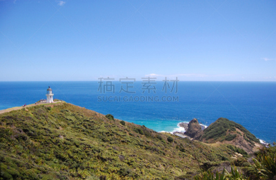 cape reinga,山,灯塔楼,海洋,海岸线,northland region,海岬,偏远地区,新西兰北岛,水平画幅