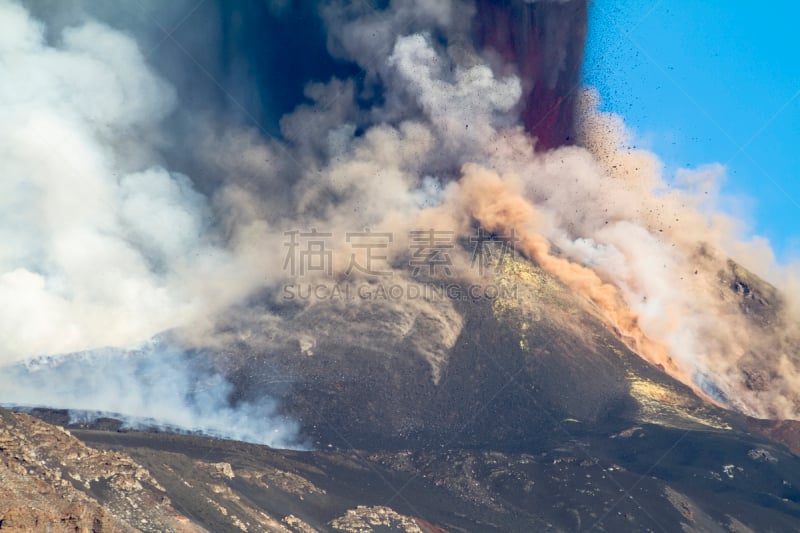 力量,渣块熔岩,水平画幅,火山地形,科学,户外,安全,活力,明亮,反差