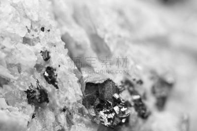 矿物质,水晶,黄铁矿,粒子,白色,背景,黑色,大特写,纹理效果,自然界的状态