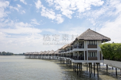 度假胜地,马来西亚,交通堵塞,水,美,台阶,水平画幅,云,游泳池,夏天