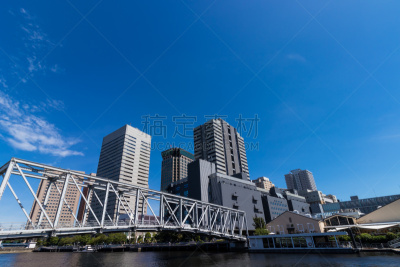 Tennoz urban landscape along the river４