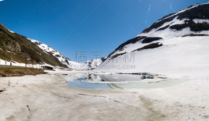 湖,冰,人造的,云景,格劳宝登州,山口,环境,雪,瑞士阿尔卑斯山,草