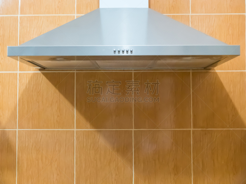 抽油烟机,留白,水平画幅,钢铁,现代,室内,灶台,厨房,炊具,不锈钢