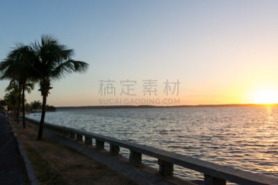 河堤,古巴,西恩富戈斯,加勒比海,水,天空,美,水平画幅,沙子