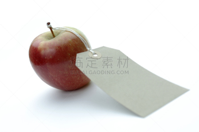 苹果,标签,白色,红色,白色背景,背景分离,贴标签,空白的,概念,饮食
