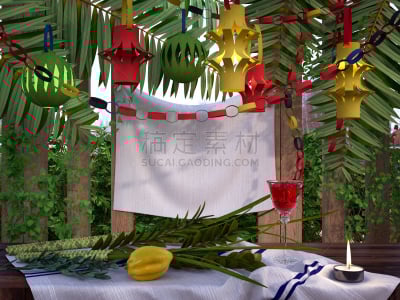 符号,光明节,棕榈叶,葡萄酒,灵性,柳树,水平画幅,无人,乡村风格,特写