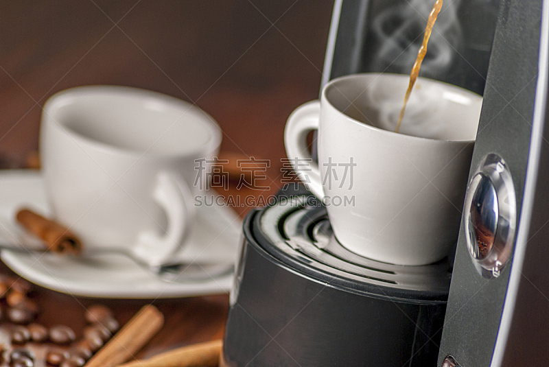浓咖啡,烤咖啡豆,褐色,桌子,水平画幅,乡村风格,特写,咖啡,热,种子