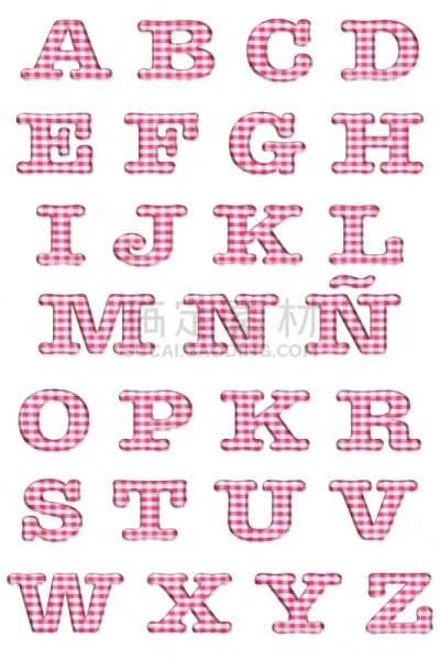 字母表次序,纺织品,格子图案,维希,英文字母a,垂直画幅,字母,式样,纹理效果,无人
