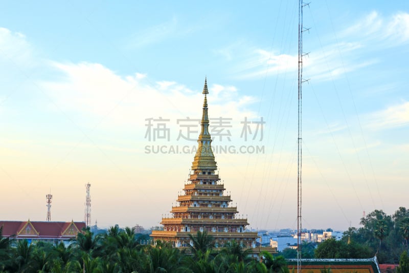 佛,马哈泰寺,寺庙,泰国,天空,水平画幅,建筑,无人,犹太教会堂,建筑结构