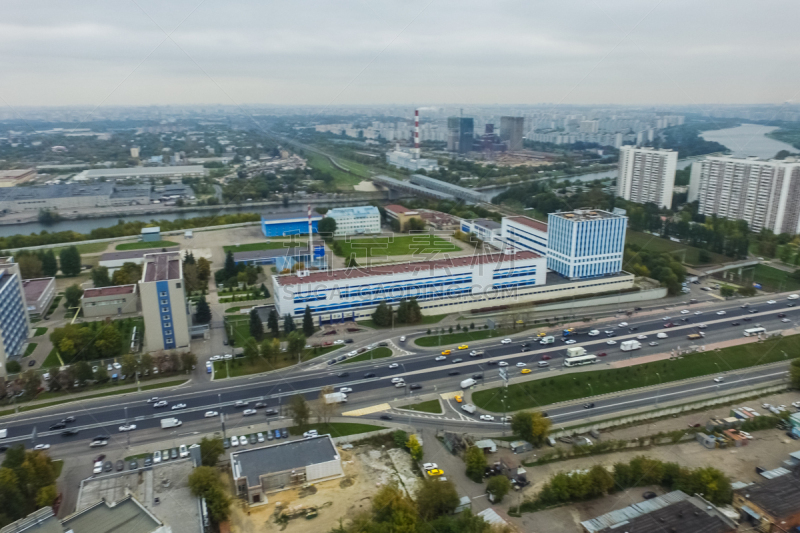 都市风景,高视角,摄像机拍摄角度,横截面,曙暮光,莫斯科,顶部,黄昏,现代,户外