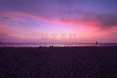 海滩,戏剧性的天空,留白,水平画幅,沙子,无人,早晨,户外,南卡罗来那,镜头眩光