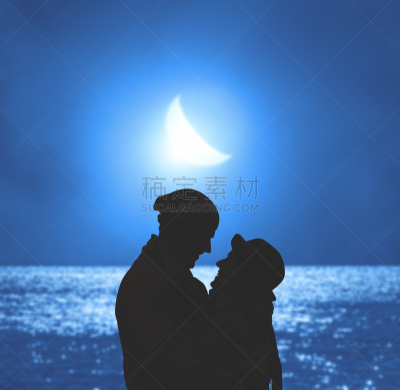 异性恋,一见钟情,暗色,浪漫,云,女人,户外,天空,伴侣,情人节