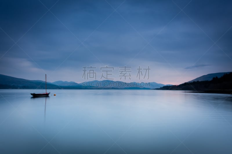 风景,苏格兰湖,在上面,依尔湖,威廉堡,水,天空,水平画幅,山,无人