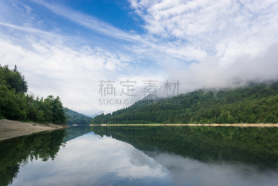 哈兰哈雷恩,水,天空,水平画幅,无人,早晨,海岸地形,水库,户外,湖