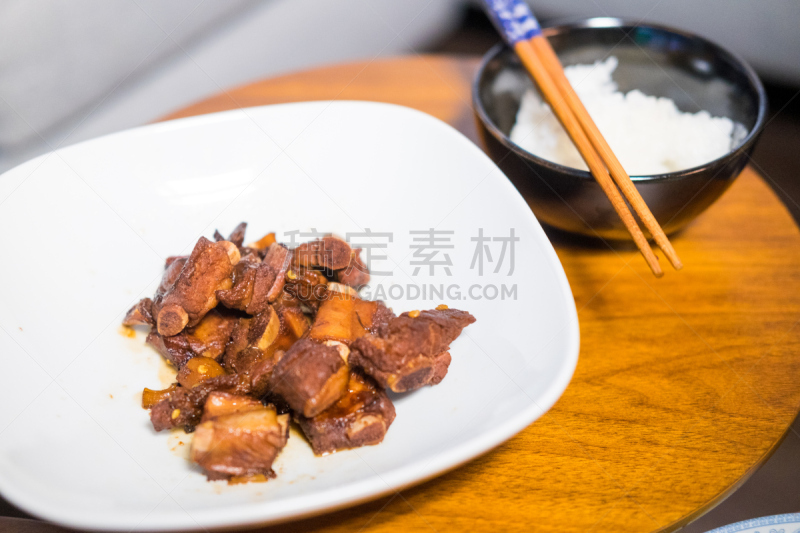 自制的,咕噜菜,小排骨,炖食,餐具,水平画幅,无人,膳食,特写,肉