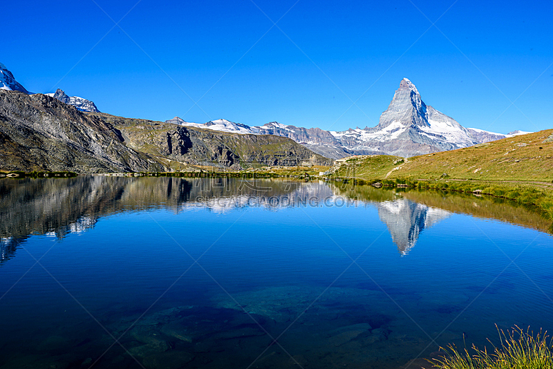 湖,马特洪峰,瑞士,自然美,施泰利湖,水,天空,透过窗户往外看,雪,早晨