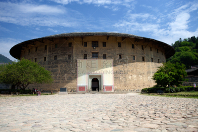 蒂卢,客家族,福建省,中国,传统,房屋建设,永定,厦门,留白,外立面
