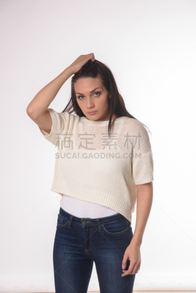 女孩,白色人种,白色,背景聚焦,分离着色,注视镜头,风险,肖像,一个人,恐怖
