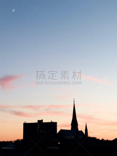 缅因州,2018,波特兰,城市生活,新英格兰,海港,云,黄昏,大西洋,东北方向
