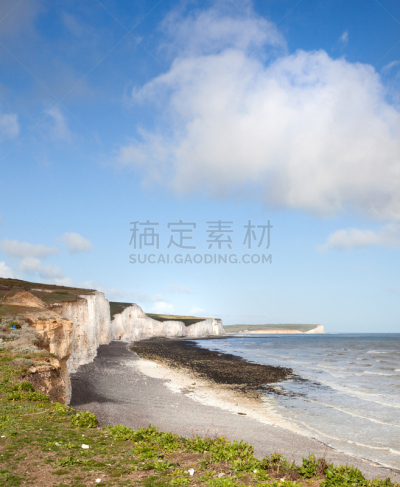 多佛,英国,white cliffs,化石,垂直画幅,水,天空,山,巨大的,英格兰