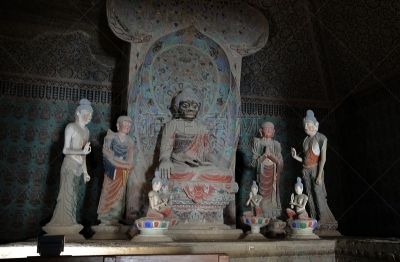 莫高窟,敦煌,甘肃省,佛,远古的,中国,建筑石碑,中国西北部,丝绸之路,美术绘画