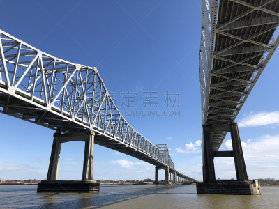 纽奥尔良,桥,路易斯安那州,法区,栗树,双胞胎,密西西比河,十字形,纽奥尔良连接桥,靠近
