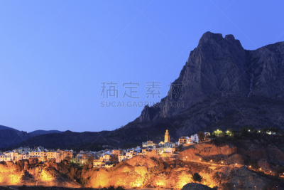 山,青绿色,在上面,天空,白色海岸,宁静,水平画幅,无人,黄昏,户外