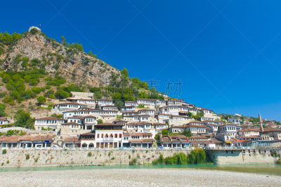 培拉特,阿尔巴尼亚,教堂,水平画幅,山,无人,传统,清真寺,户外,巴尔干