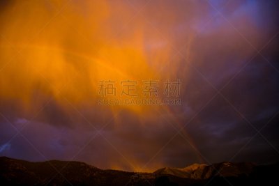 彩虹,巨大的,橙色,双彩虹,自然,天空,非都市风光,水平画幅,科学,户外