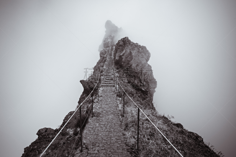 徒步旅行,马德拉群岛,自然,悬崖,水平画幅,山,岩石,蓝色,欧洲,大西洋群岛