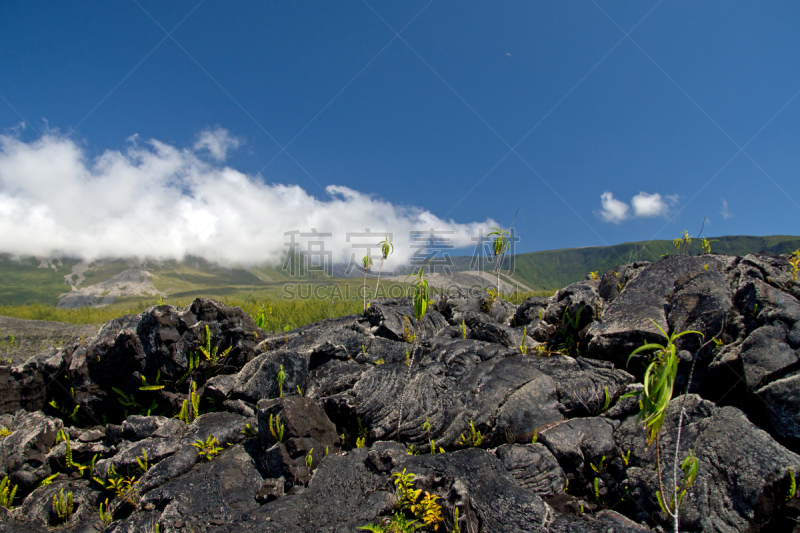 特拉华,天空,水平画幅,无人,火山地形,户外,云景,植物,山,法国