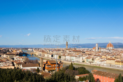 Florence aerial view, tuscany, Italy