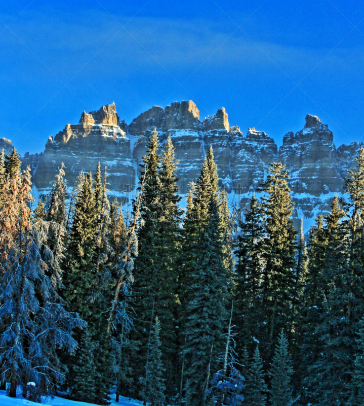 雪,雾,云,黎明,角砾岩峭壁,垂直画幅,天空,杜波伊斯,留白,洛矶山脉