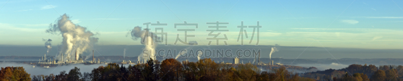 工业,全景,复杂性,平衡折角灯,天空,水平画幅,能源,无人,美人,工厂