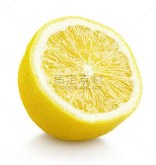 柠檬,一半的,柑橘属,白色,分离着色,垂直画幅,纹理效果,素食,无人,生食