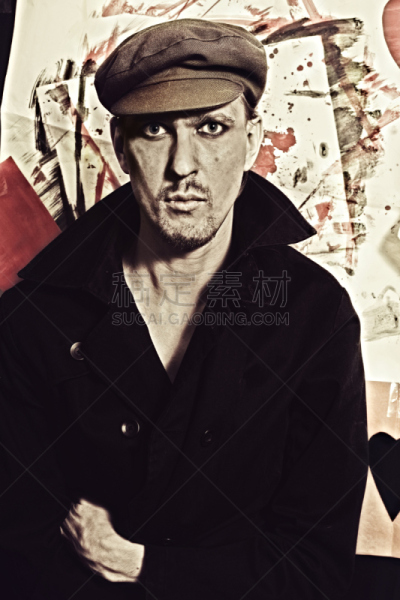 演员,男人,垂直画幅,艺术家,彩妆,古典式,特写,仅男人,仅成年人,看