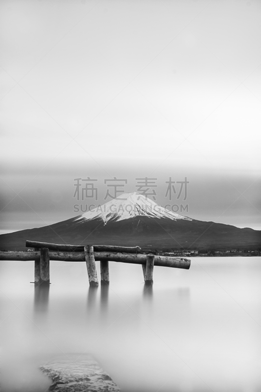 富士山,河口湖,富士河口湖,垂直画幅,地形,雪,无人,日本,户外,高大的