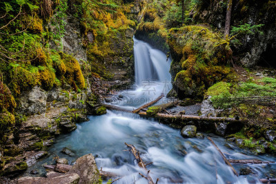 格德伍德,mele cascades waterfall,埃法特岛,阿拉斯加,自然,美国,水平画幅,瀑布,无人,户外