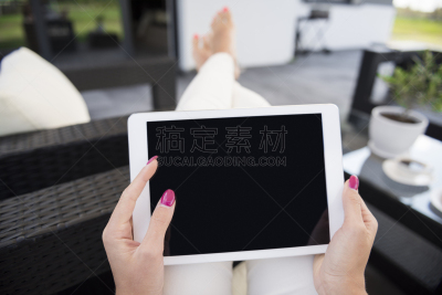 园林,平板电脑,四肢,腿,健康,夏天,仅成年人,明亮,居住区,现代