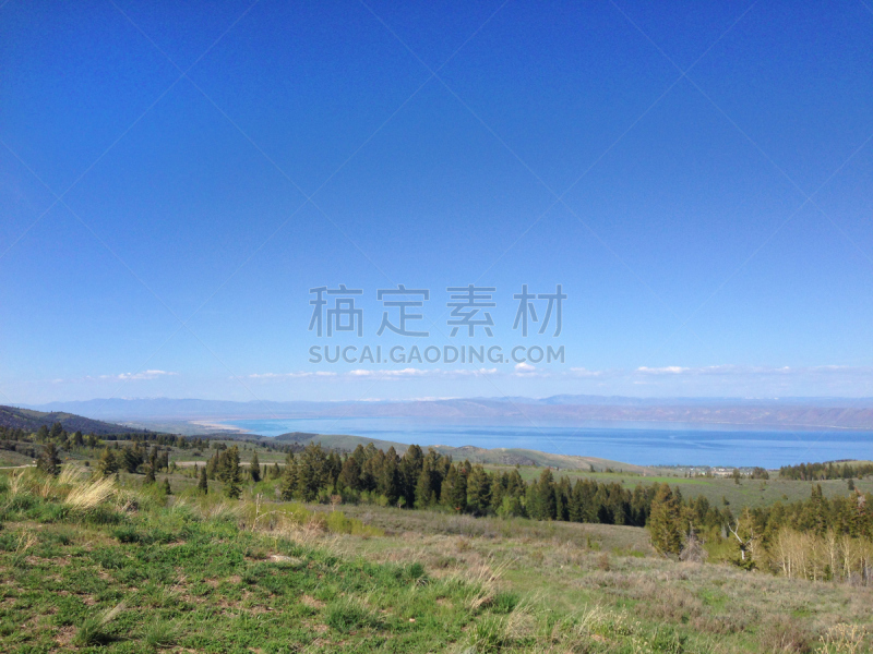 犹他,夏天,山脉,雪鸟滑雪区,峡谷,远距离,水,天空,公园,水平画幅