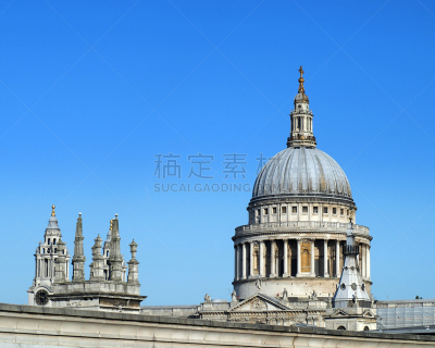 圣保罗教堂,克里斯托弗雷恩,水平画幅,圆顶建筑,建筑,无人,大教堂,石材,钟,著名景点