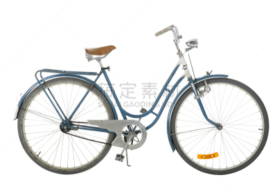 自行车,古典式,自行车座,车轮,复古风格,白色背景,影棚拍摄,踏板,鞍,褐色