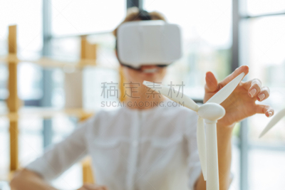选择对焦,风轮机,未来,风力,能源,涡轮,现代,技术,可持续生活方式,图像技术